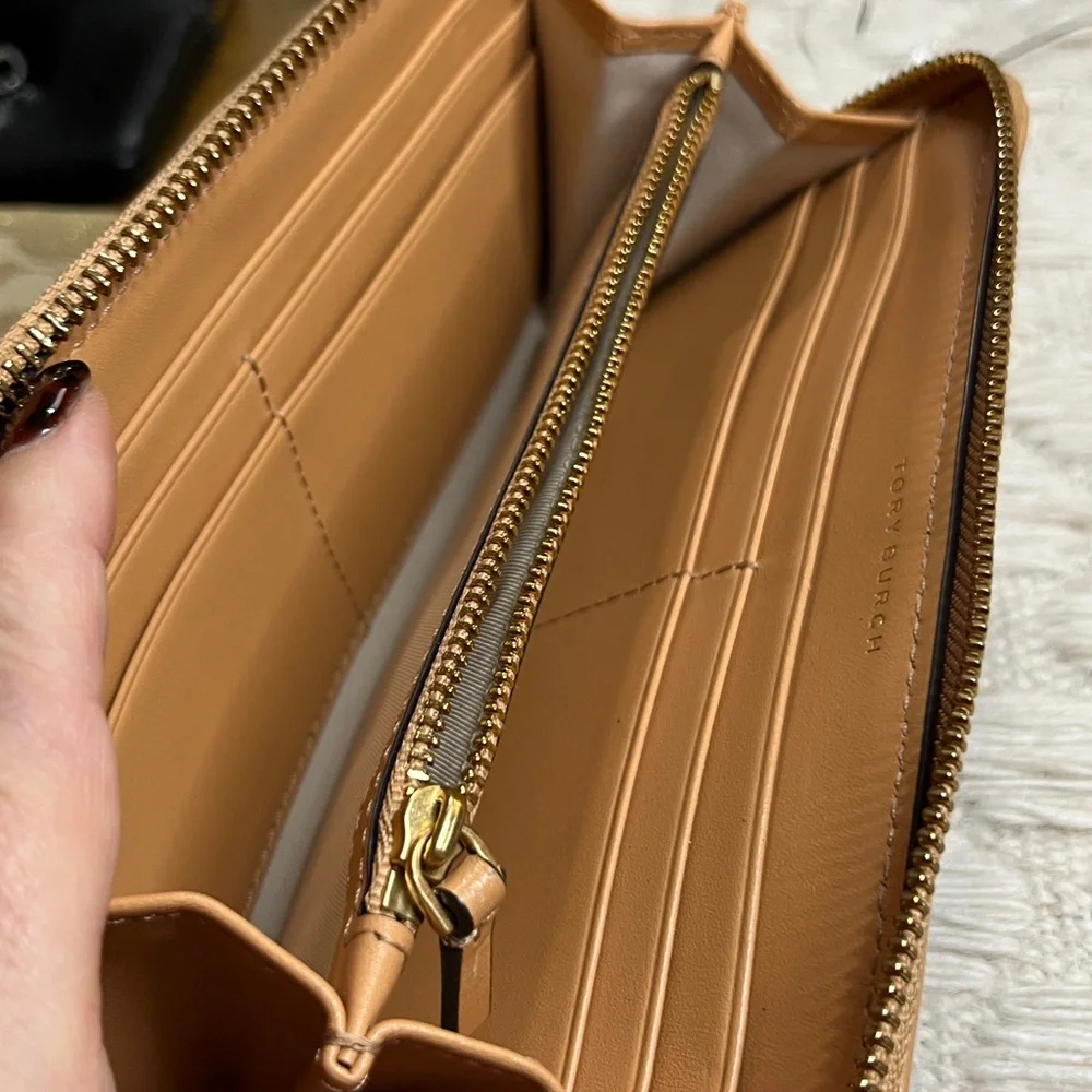 Tory Burch Stripe Zip Continental Wallet